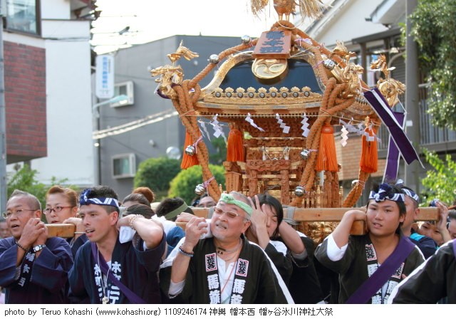 氷川神社例大祭2011 2011-9-23・24開催 1109246174 神輿 幡本西 幡ヶ谷氷川神社大祭 photo