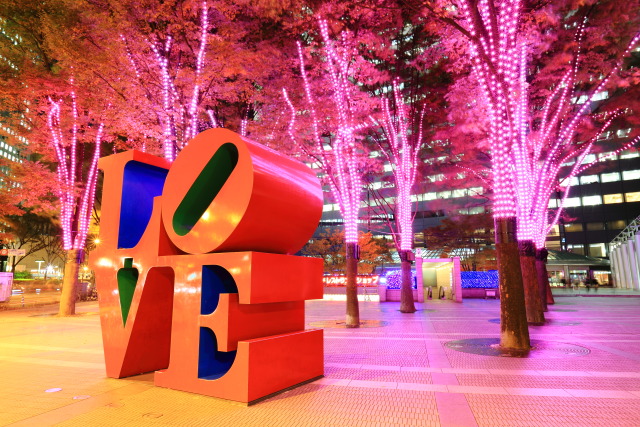 イルミネーション 131118MP2719 新宿アイランドタワー LOVE イルミネーション 新宿区西新宿 thumbnail